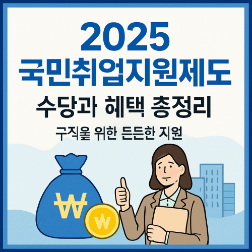 2025 국민취업지원제도 수당과 혜택 총정리