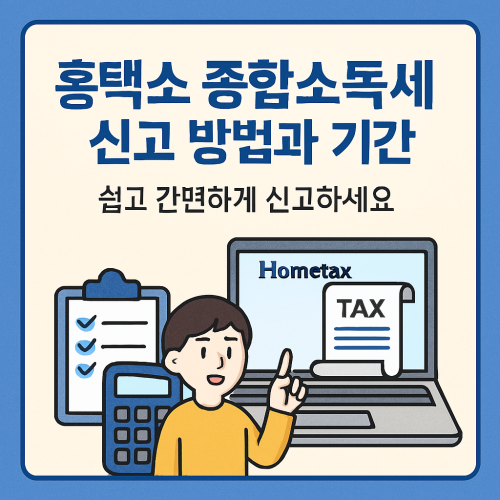 홈 텍스 종합소득세 신고 방법과 기간