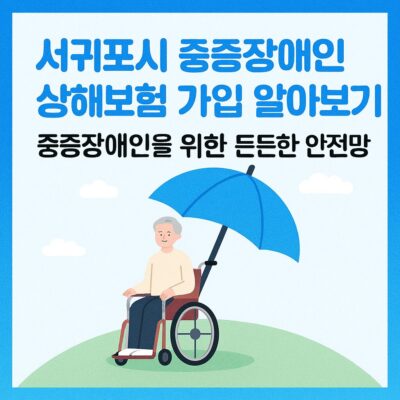 서귀포시 중증장애인 상해보험 가입 알아보기
