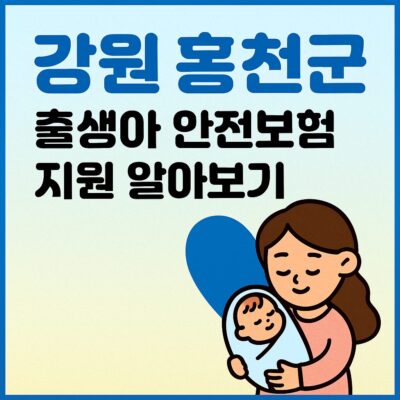 강원 홍천군 출생아 안전보험 지원 알아보기