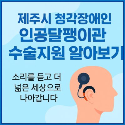 제주시 청각장애인 인공달팽이관 수술지원 알아보기