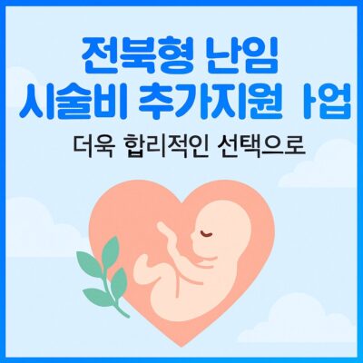 전북형 난임 시술비 추가지원 사업 알아보기