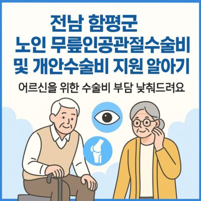 전남 함평군 노인 무릎인공관절수술비 및 개안수술비 지원 알아보기