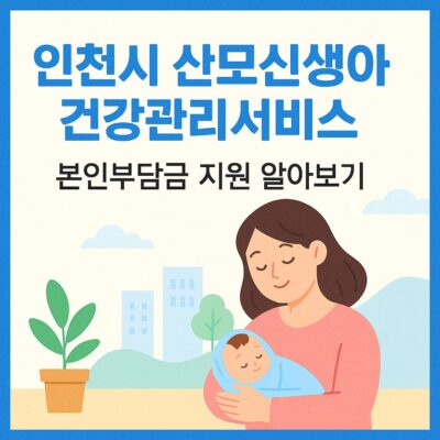 인천시 산모신생아 건강관리서비스 본인부담금 지원 알아보기