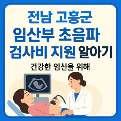 전남 고흥군 임산부 초음파 검사비 지원 알아보기