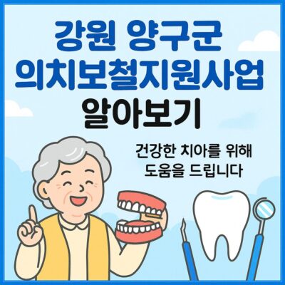 강원 양구군 의치보철지원사업 알아보기