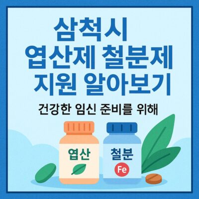 삼척시 엽산제 철분제 지원 알아보기