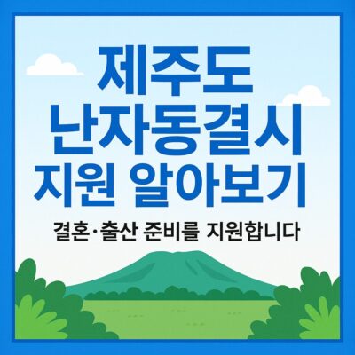 제주도 난자동결 시술비 지원 알아보기