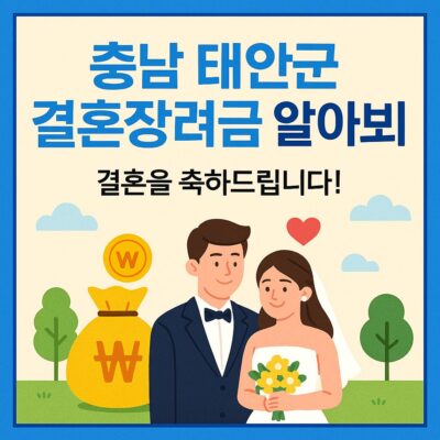 충남 태안군 결혼장려금 알아보기