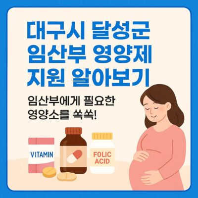 대구시 달성군 임산부 영양제 지원 알아보기