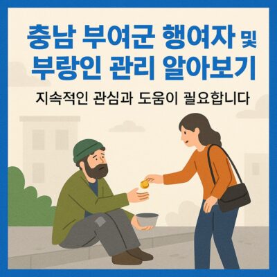 충남 부여군 행여자 및 부랑인관리 알아보기