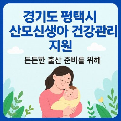 경기도 평택시 산모신생아 건강관리 지원 알아보기