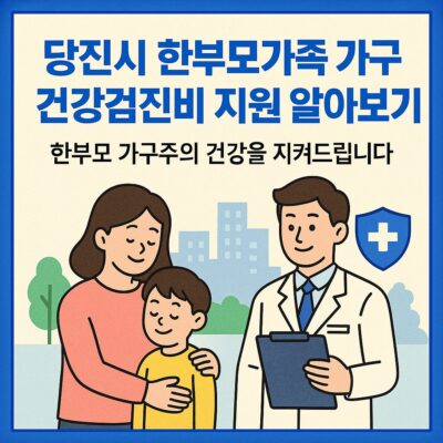 당진시 한부모가족 가구주 건강검진비 지원 알아보기