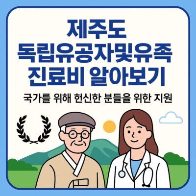 제주도 독립유공자및유족진료비 알아보기
