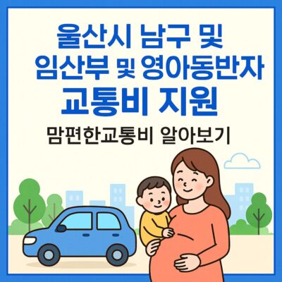 울산시 남구 임산부 및 영아동반자 교통비 지원-맘편한교통비 알아보기