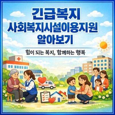 긴급복지 사회복지시설이용지원 알아보기