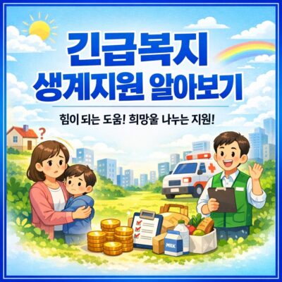 긴급복지 생계지원 알아보기