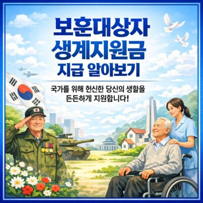 보훈대상자 생계지원금 지급 알아보기