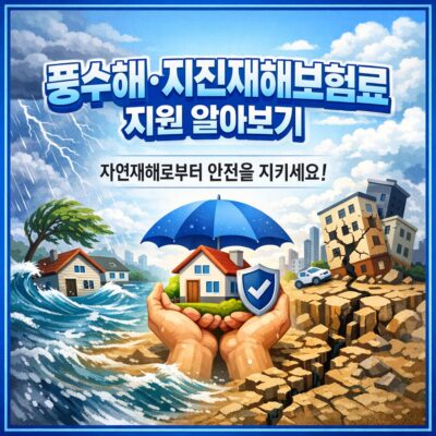 풍수해_지진재해보험료 지원 알아보기