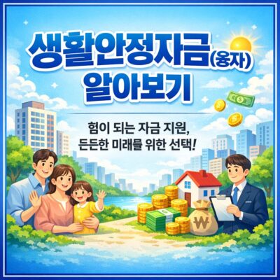 생활안정자금(융자) 알아보기