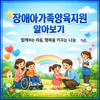 장애아가족양육지원 알아보기