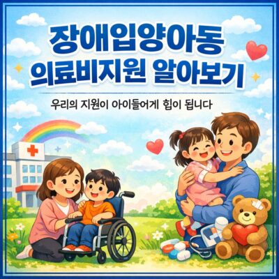장애입양아동 의료비지원 알아보기