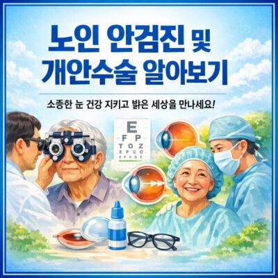 노인 안검진 및 개안수술 알아보기