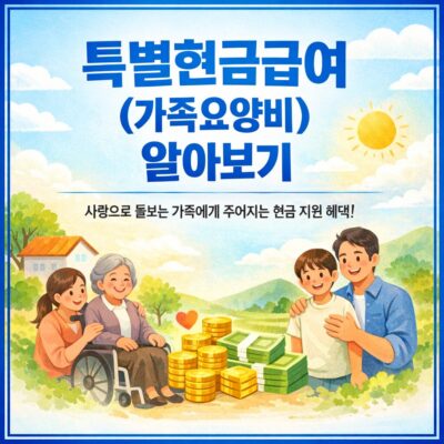 특별현금급여(가족요양비) 알아보기