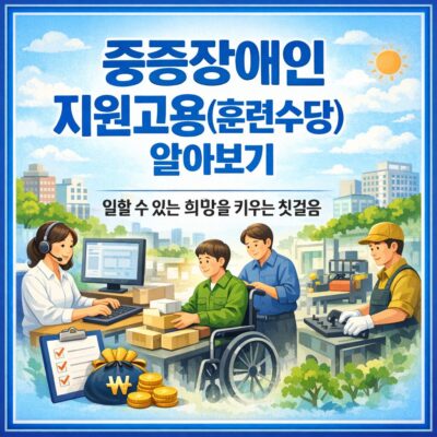 중증장애인지원고용(훈련수당) 알아보기