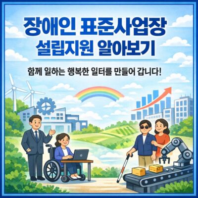 장애인 표준사업장 설립지원 알아보기