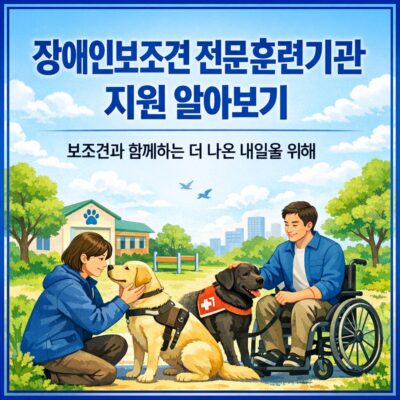 장애인보조견전문훈련기관지원 알아보기
