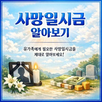 사망일시금 알아보기