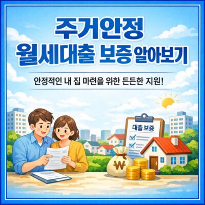 주거안정 월세대출 보증 알아보기