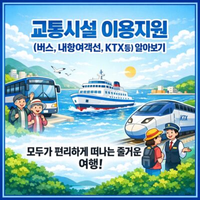 교통시설 이용지원(버스,내항여객선,KTX등) 알아보기