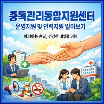 중독관리통합지원센터 운영지원 및 인력지원 알아보기