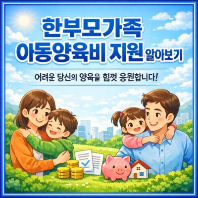 한부모가족 아동양육비 지원 알아보기