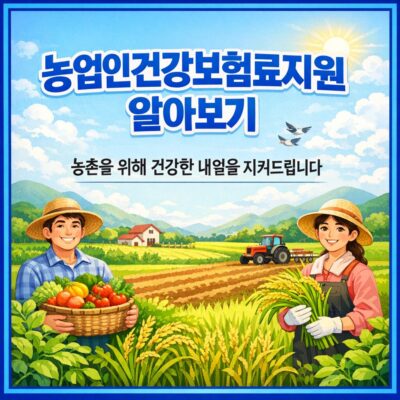 농업인건강보험료지원 알아보기