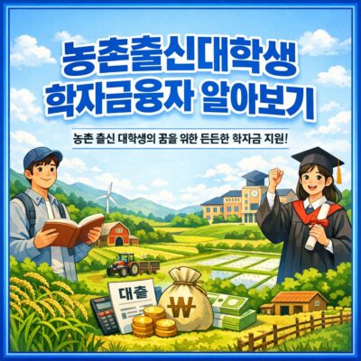 농촌출신대학생학자금융자 알아보기