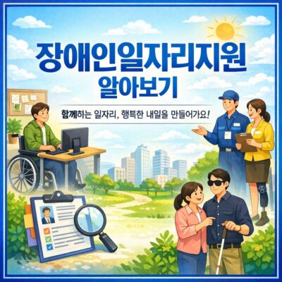 장애인일자리지원 알아보기