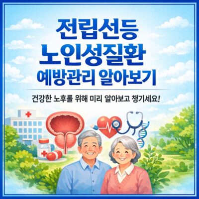 전립선등 노인성질환 예방관리 알아보기