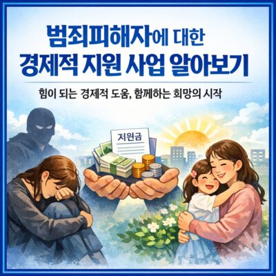 범죄피해자에 대한 경제적 지원 사업 알아보기