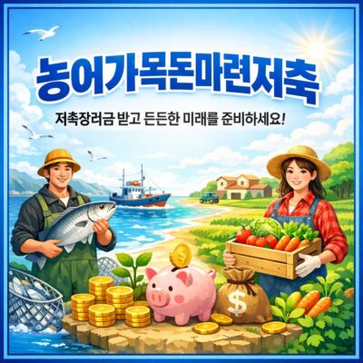 농어가목돈마련저축 저축장려금 지급 알아보기