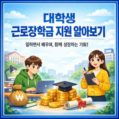 대학생 근로장학금 지원 알아보기