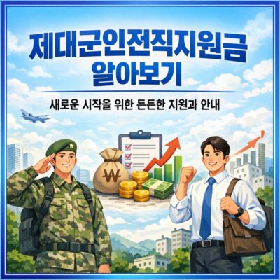 제대군인전직지원금 알아보기