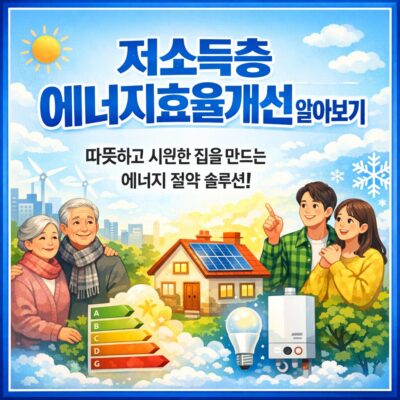 저소득층에너지효율개선 알아보기