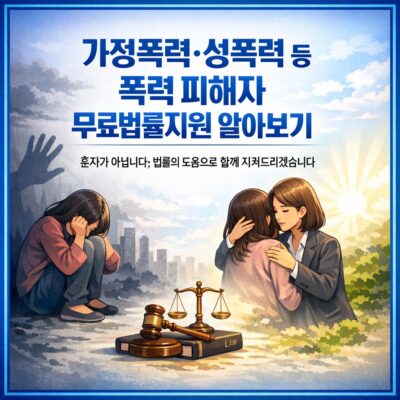 가정폭력_성폭력 등 폭력 피해자 무료법률지원 알아보기