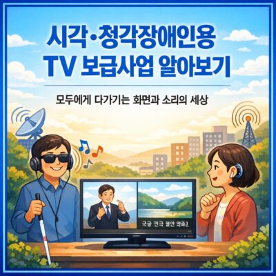 시각_청각장애인용 TV 보급사업 알아보기