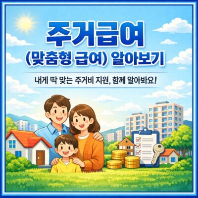주거급여(맞춤형 급여) 알아보기