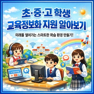 초.중.고 학생 교육정보화 지원 알아보기