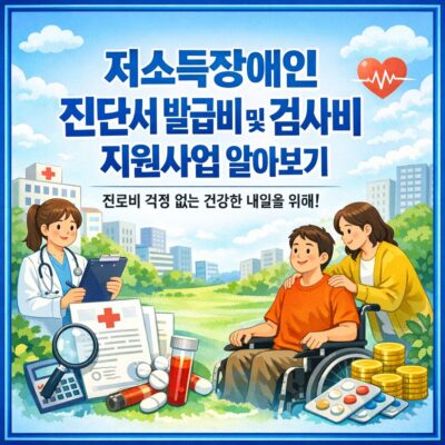 저소득장애인 진단서 발급비 및 검사비 지원사업 알아보기